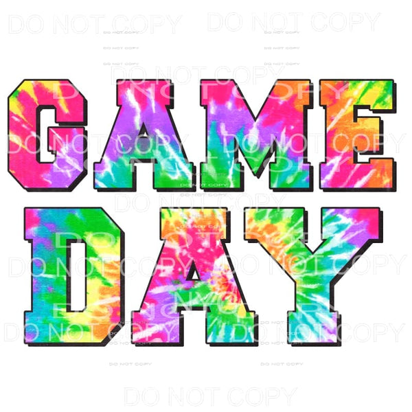Game Day Tie Dye Sublimation transfers - Heat Transfer