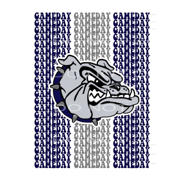 gameday bulldogs navy # 2277 Sublimation transfers - Heat 