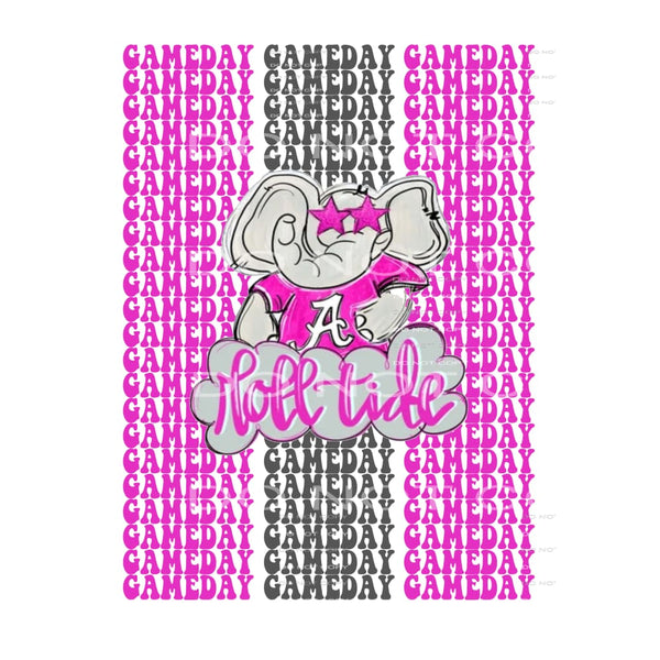 gameday pink alabama # 2273 Sublimation transfers - Heat 