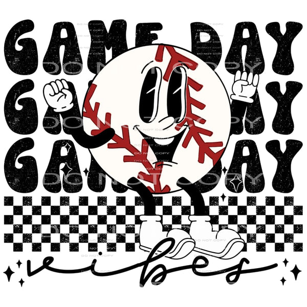 gameday vibes baseball #7807 Sublimation transfers - Heat 