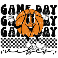 gameday vibes basketball #7808 Sublimation transfers - Heat 