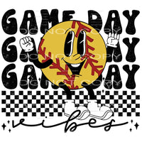gameday vibes softball #7810 Sublimation transfers - Heat 