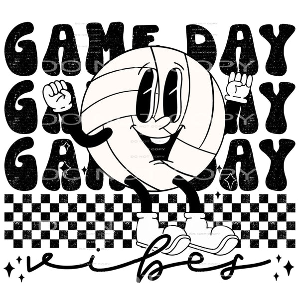 gameday vibes volleyball #7812 Sublimation transfers - Heat 