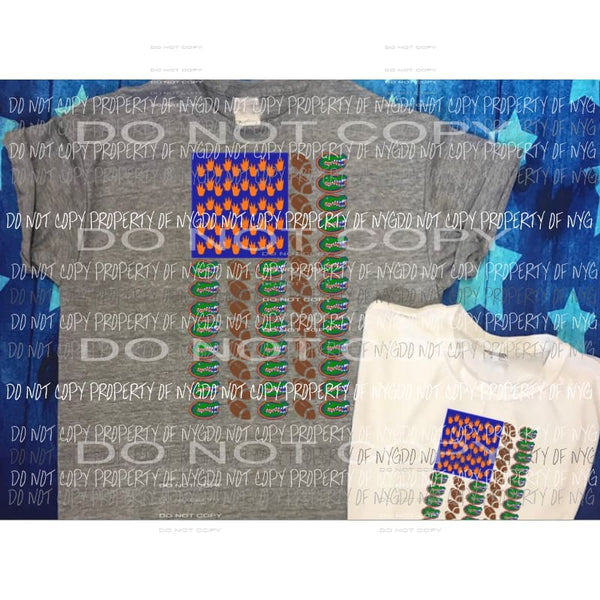 Gators Flag Sublimation transfers Heat Transfer