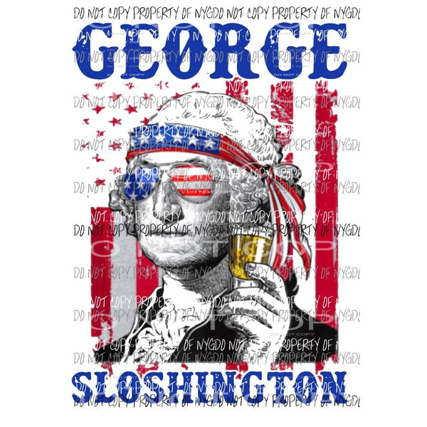 George Washington Sloshington USA America Sublimation transfers Heat Transfer