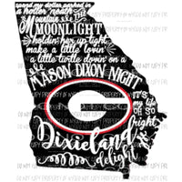 Georgia Bull dogs dixie state Sublimation transfers Heat Transfer