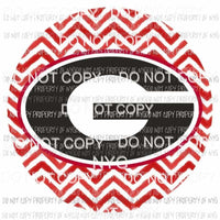 Georgia Bulldogs #1 red chevron Sublimation transfers Heat Transfer