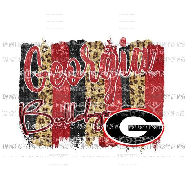 Georgia Bulldogs Paint Palette 3 Sublimation transfers Heat Transfer