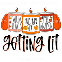 Getting Lit Candles Fall Colors Sublimation transfers - Heat