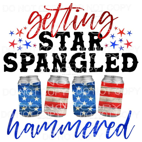 Getting Star Spangled Hammered Patriotic Cans Sublimation 