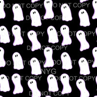 Ghost Black Background Halloween Sheet #184 Sublimation 
