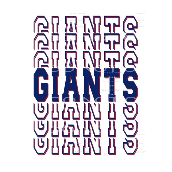 Giants # 2522 Sublimation transfers - Heat Transfer Graphic