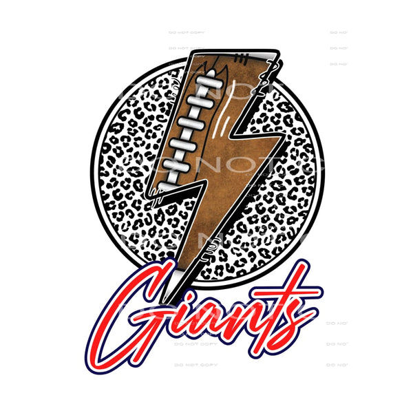 Giants lightning bolt # 55524 Sublimation transfers - Heat 