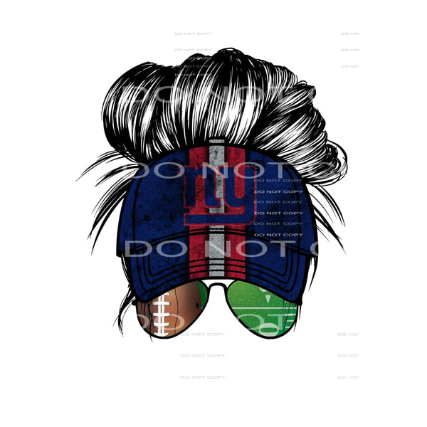 Giants messy bun # 9059 Sublimation transfers - Heat 