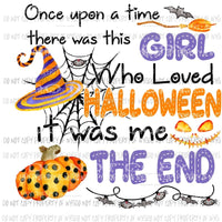 girl who loved halloween Sublimation transfers Heat Transfer