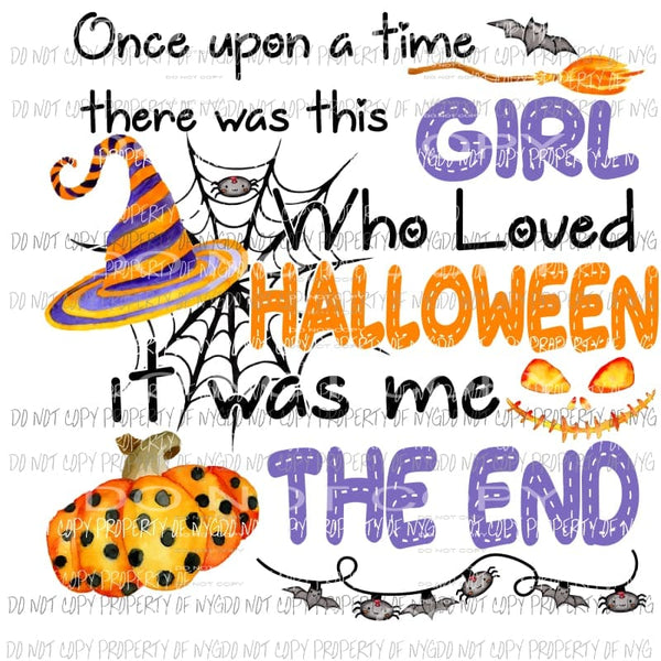 girl who loved halloween Sublimation transfers Heat Transfer