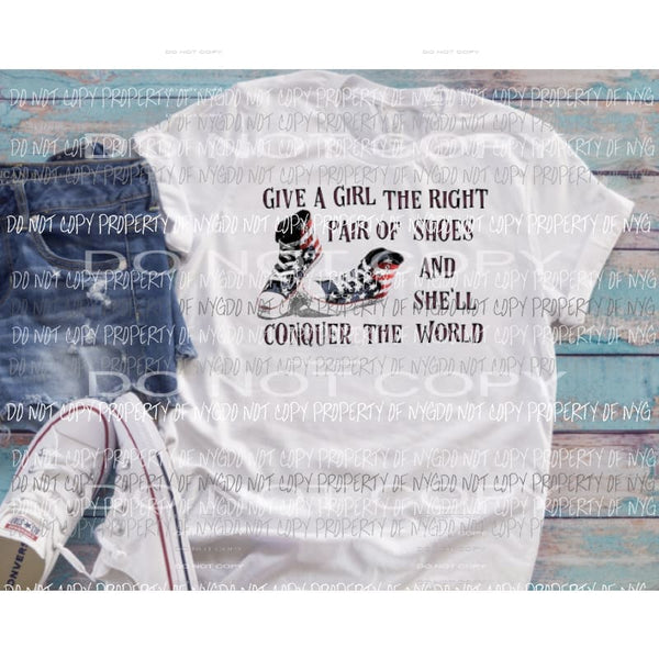 Give a girl the right shoes converse Sublimation transfers Heat Transfer