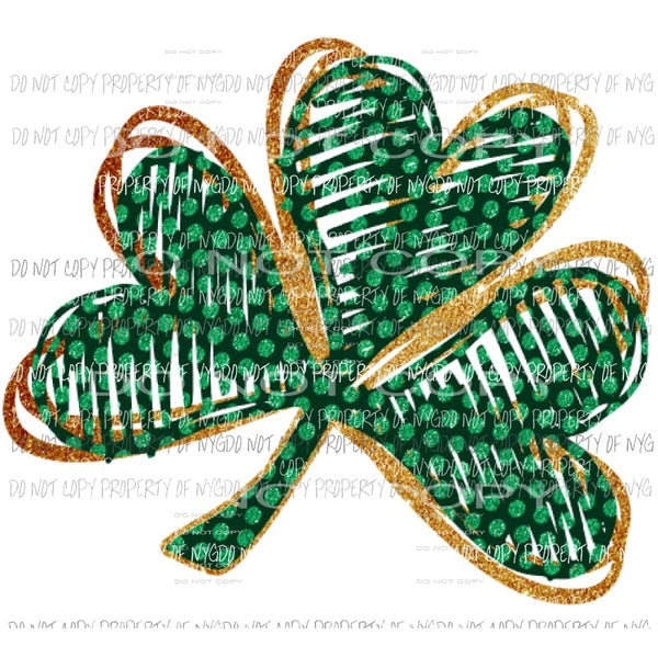 Glitter shamrock Sublimation transfers st patricks day Heat Transfer