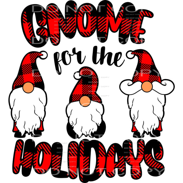 gnome for the holidays #7514 Sublimation transfers - Heat 