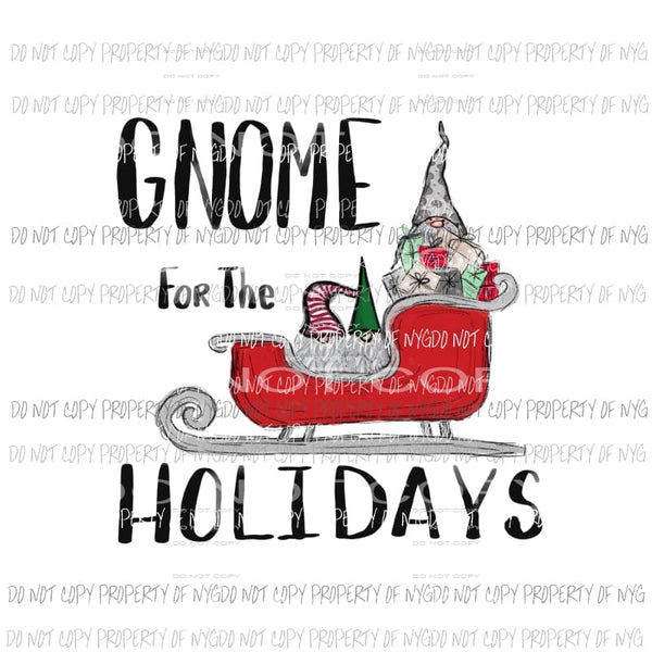 Gnome for the Holidays Sublimation transfers Heat Transfer