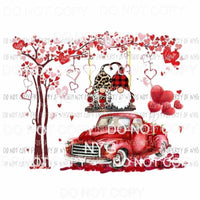gnome tree and truck valentines day Sublimation transfers Heat Transfer