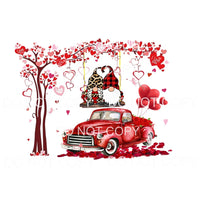 gnome tree with truck # 9992 Sublimation transfers - Heat 