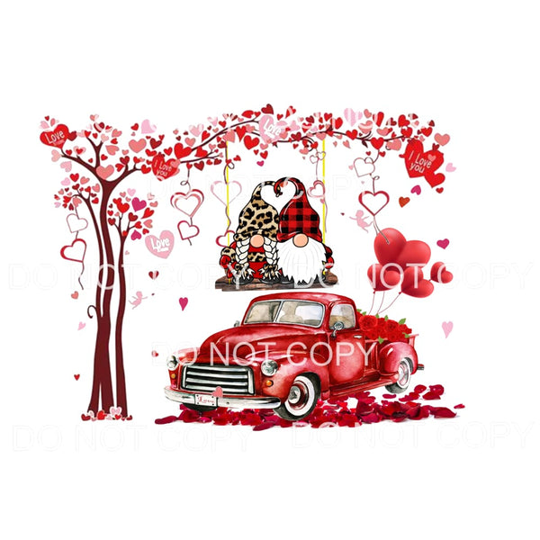 gnome tree with truck # 9992 Sublimation transfers - Heat 
