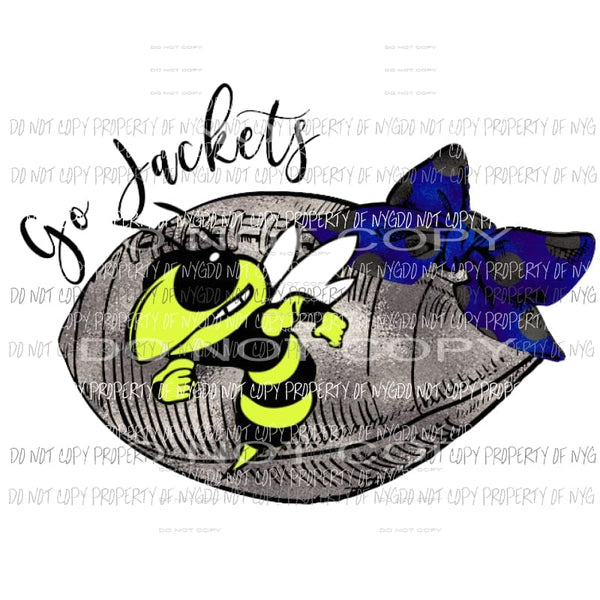 Go jackets Football Blue and yellow Sublimation transfers Heat Transfer