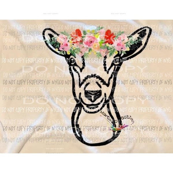 Goat with flowers 3 Heat Transfer
