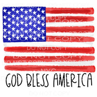 God Bless America Flag USA Sublimation transfers - Heat 