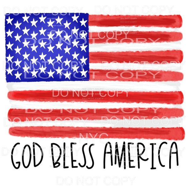 God Bless America Flag USA Sublimation transfers - Heat 