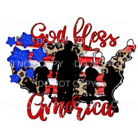 God Bless America Soldiers USA 4th of July #2 Sublimation 