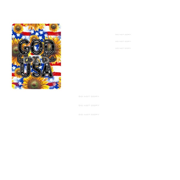 God bless the USA #6716 Sublimation transfers - Heat 
