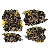 gold and leopard Patches # 11888 Sublimation transfers - 