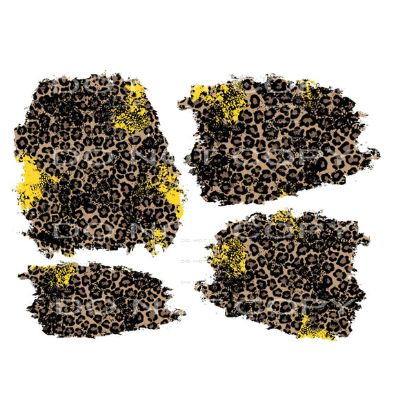 gold and leopard Patches # 11888 Sublimation transfers - 