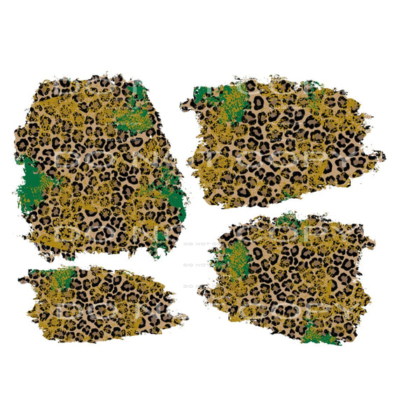 gold green leopard Patches # 11889 Sublimation transfers - 