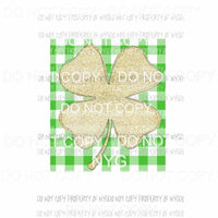Gold Shamrock green plaid St Patricks Day Sublimation transfers Heat Transfer