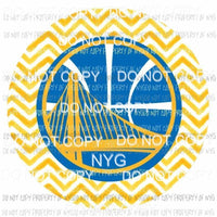 Golden State Warriors chevron circle Sublimation transfers Heat Transfer