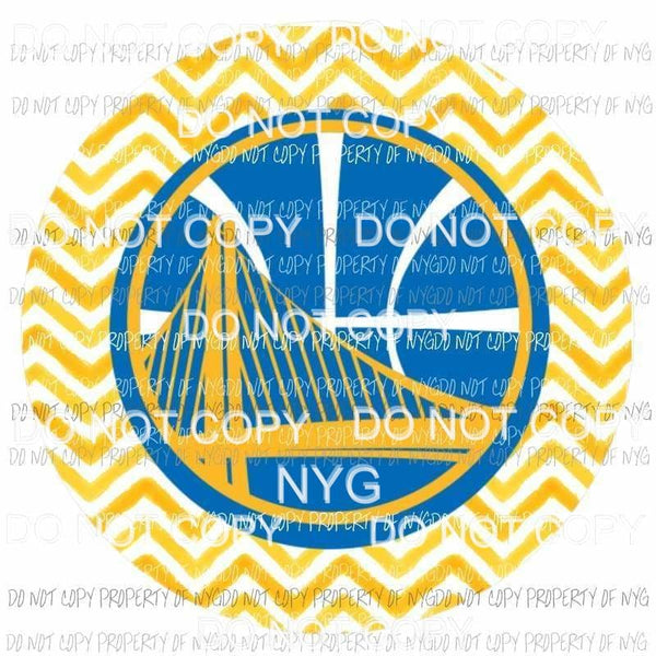 Golden State Warriors chevron circle Sublimation transfers Heat Transfer