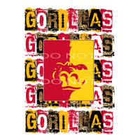 Gorillas red gold block # 9992 Sublimation transfers - Heat 