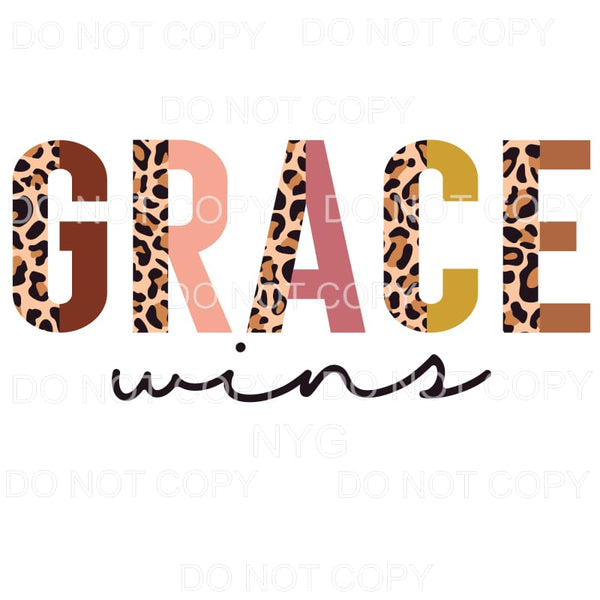 Grace Wins Half Leopard Sublimation transfers - Heat 