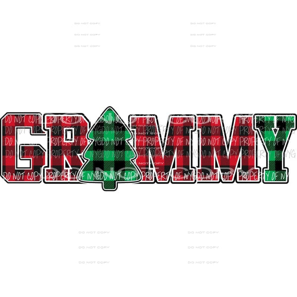 GRAMMY buffalo plaid Sublimation transfers Heat Transfer