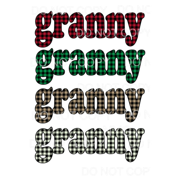 Granny stacked winter # 8232 Sublimation transfers - Heat 