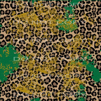 Green and Gold Leopard Sheet Sublimation transfers - Heat 