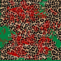 Green and red leopard sheet Sublimation transfers - Heat 