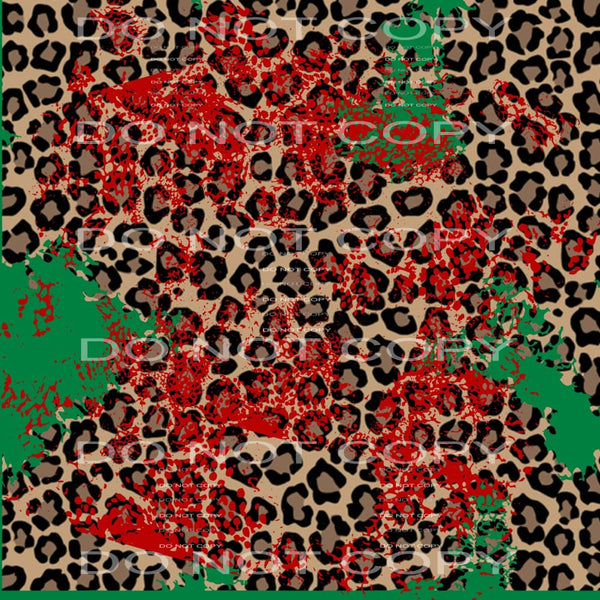Green and red leopard sheet Sublimation transfers - Heat 