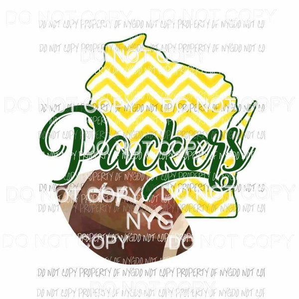 Green Bay Packers football chevron state Sublimation transfers Heat Transfer