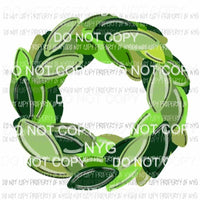 Green Boxwood Wreath Sublimation transfers Heat Transfer