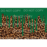 Green Drip Leopard Sheet Sublimation transfers - Heat 
