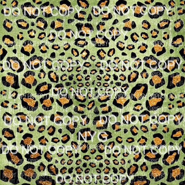 Green Leopard Sheet #3 Sublimation transfers 13 x 9 inches Heat Transfer
